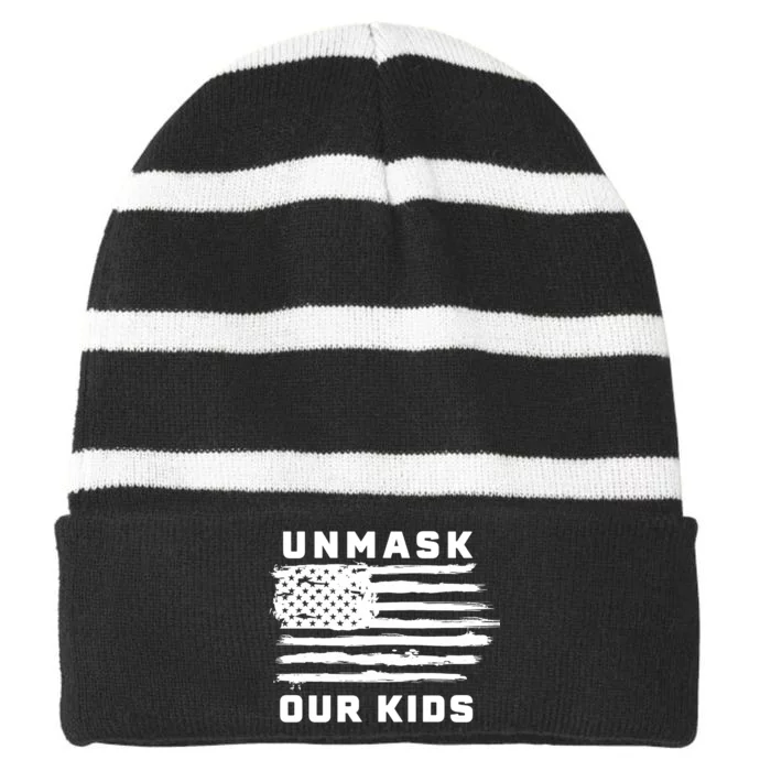 Unmask Our Kids Striped Beanie with Solid Band