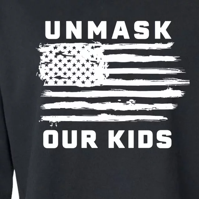 Unmask Our Kids Cropped Pullover Crew