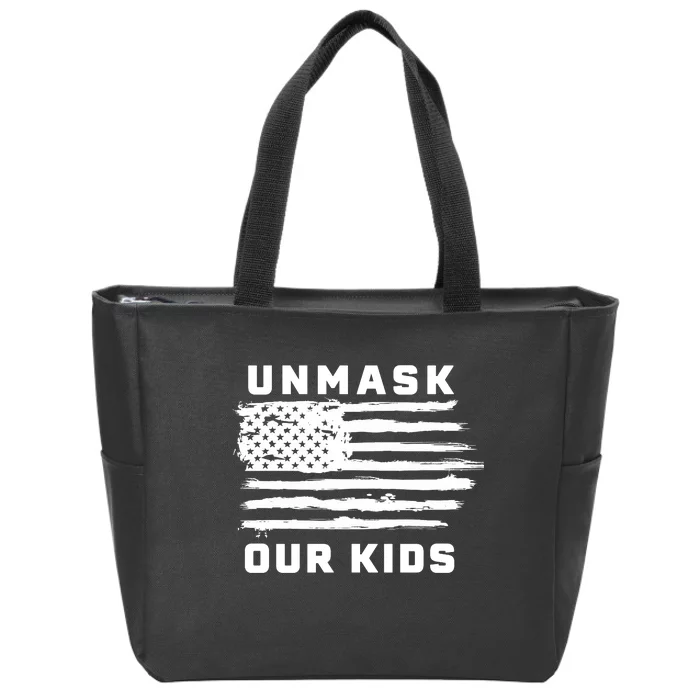 Unmask Our Kids Zip Tote Bag