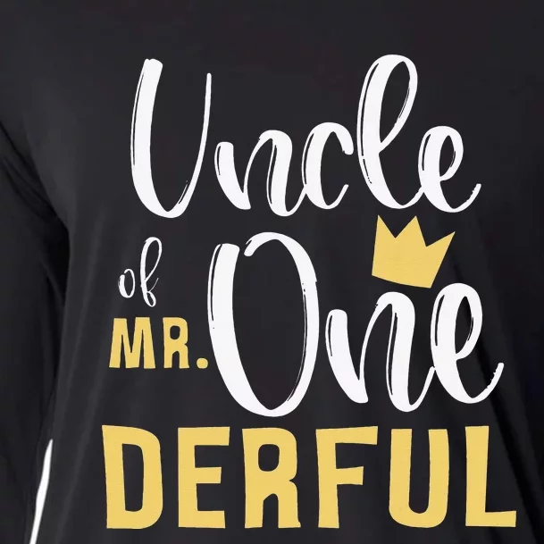 Uncle of Mr Onederful 1st Birthday First OneDerful Tio Cooling Performance Long Sleeve Crew