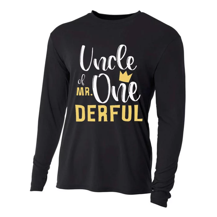 Uncle of Mr Onederful 1st Birthday First OneDerful Tio Cooling Performance Long Sleeve Crew