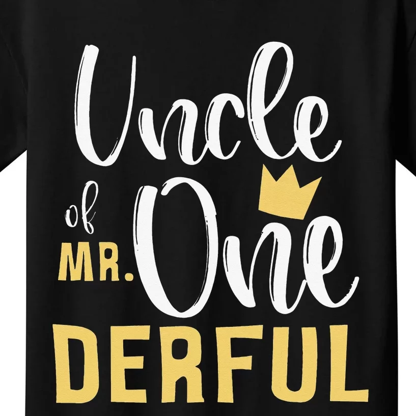 Uncle of Mr Onederful 1st Birthday First OneDerful Tio Kids T-Shirt