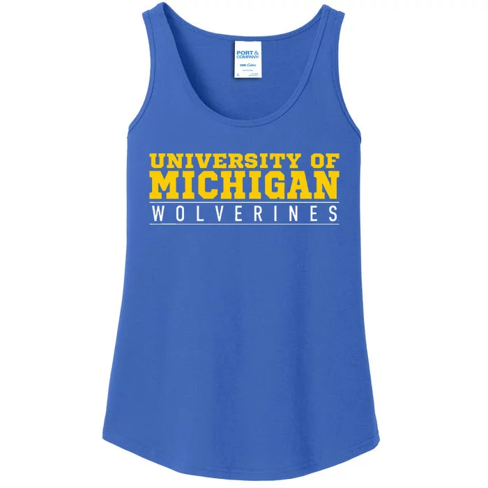 U.N.I.V.E.R.S.I.T.Y Of M.I.C.H.I.G.A.N Between The Lines Ladies Essential Tank