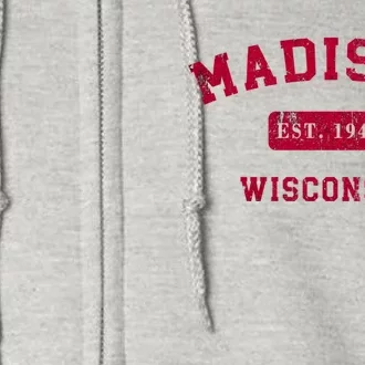 University Of Madison Wisconsin Est 1948 Full Zip Hoodie