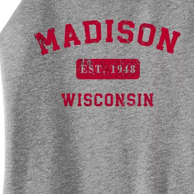 University Of Madison Wisconsin Est 1948 Women’s Perfect Tri Rocker Tank