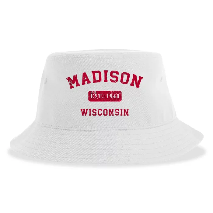 University Of Madison Wisconsin Est 1948 Sustainable Bucket Hat