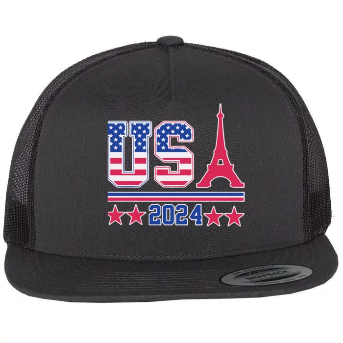 Usa O.L.Y.M.P.I.C Paris 2024 Flat Bill Trucker Hat