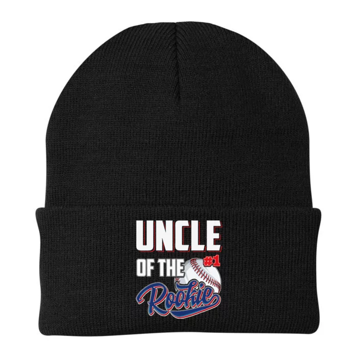 Uncle Of Rookie 1 Years Old Team 1st Birthday Baseball Knit Cap Winter Beanie