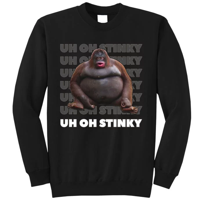 Uh Oh Stinky Monkey Meme Sweatshirt