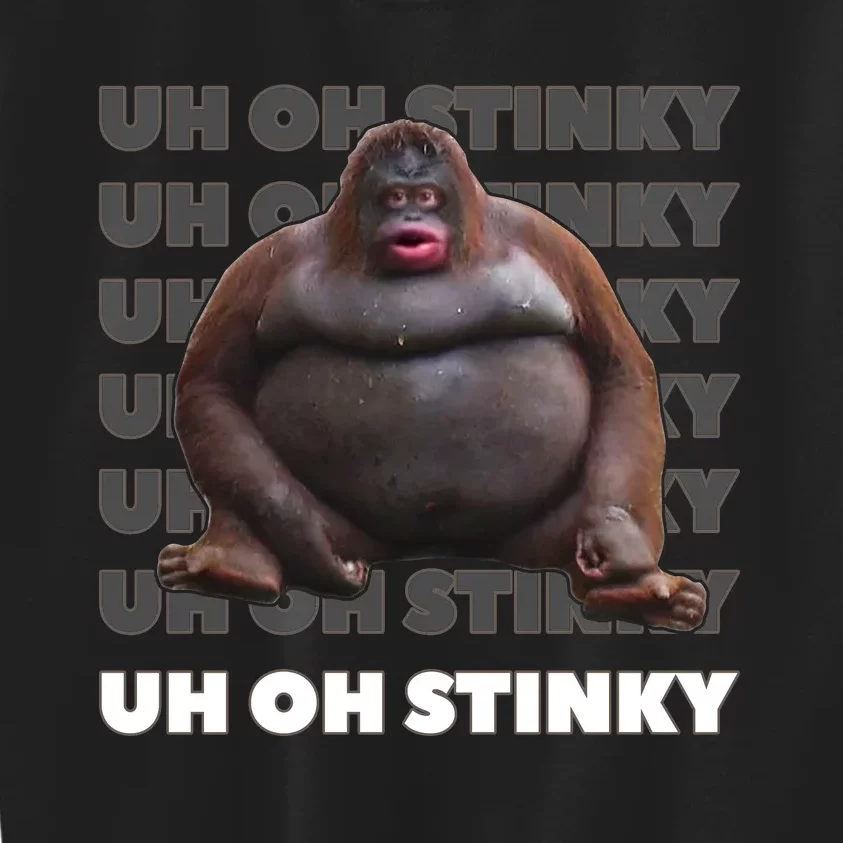 Uh Oh Stinky Monkey Meme Kids Sweatshirt