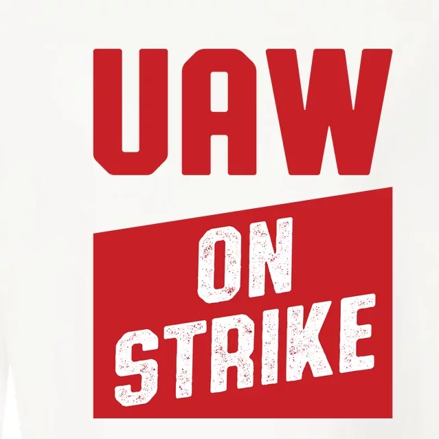 UAW On Strike (RED) Cropped Pullover Crew