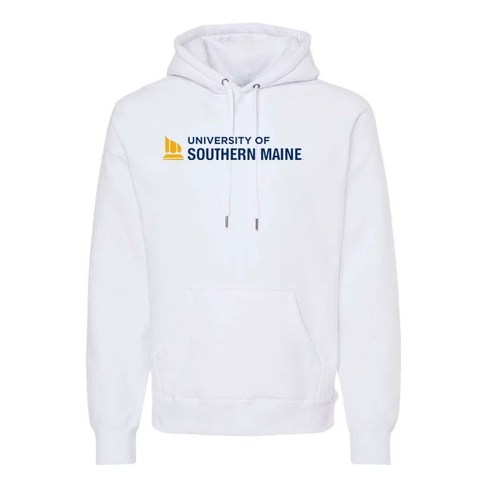 University of Southern Maine USM Horizontal Logo Premium Hoodie