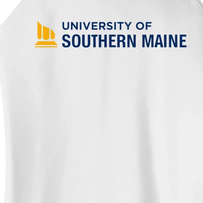 University of Southern Maine USM Horizontal Logo Women’s Perfect Tri Rocker Tank