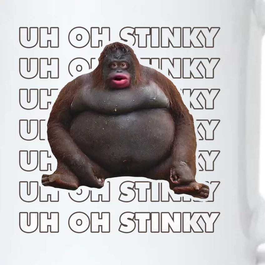 Uh Oh Stinky Poop Meme Funny Monkey Gift Black Color Changing Mug