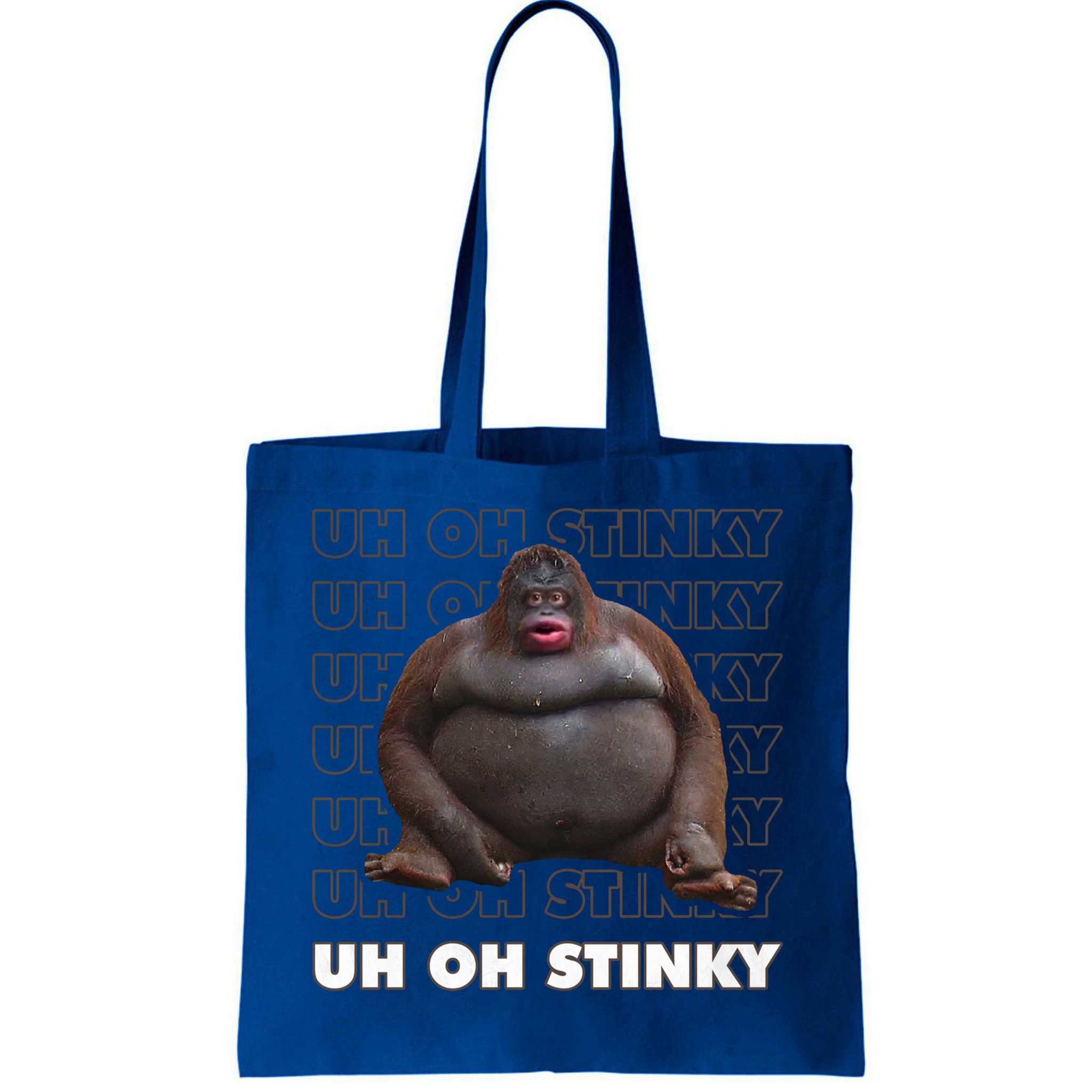 uh oh stinky le monke meme | Tote Bag