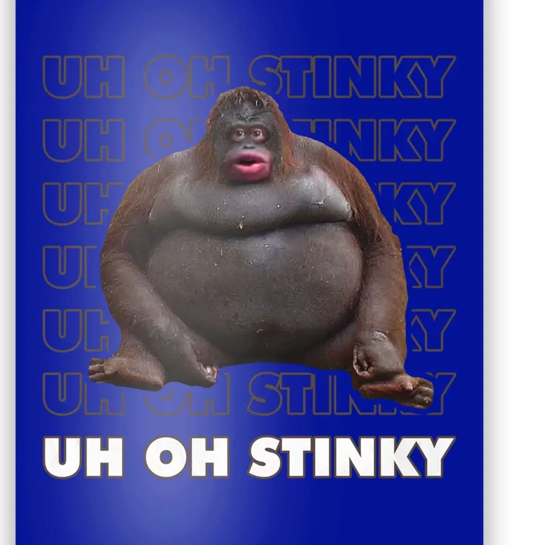Uh Oh Stinky Poop Meme Funny Monkey Gift Mousepad