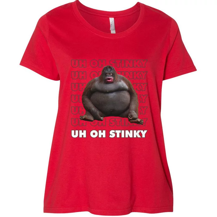 Uh Oh Stinky Poop Meme Funny Monkey Gift Tie-Dye T-Shirt