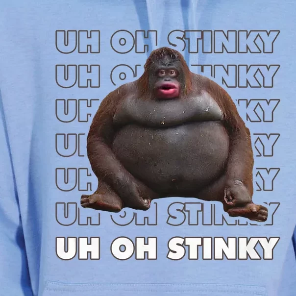 Uh Oh Stinky Poop Meme Funny Monkey Gift Unisex Surf Hoodie