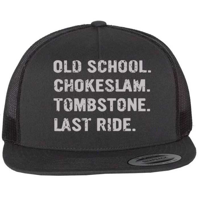 Undertaker Old School Chokeslam Tombstone Last Ride Flat Bill Trucker Hat