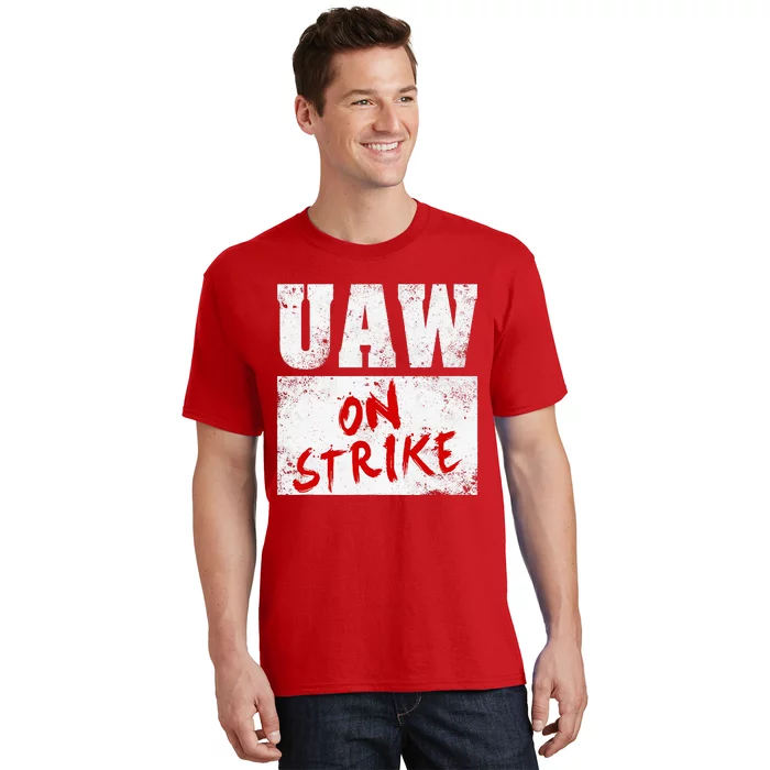 U.AW On Strike Red  United Auto Union Workers UAW Striking T-Shirt