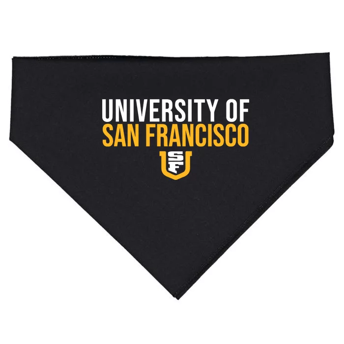 U.N.I.V.E.R.S.I.T.Y Of San Francisco Usf Dons Stacked USA-Made Doggie Bandana