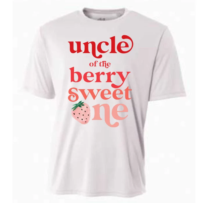 Uncle of the Berry Sweet One Strawberry First Birthday 1st Cooling Performance Crew T-Shirt