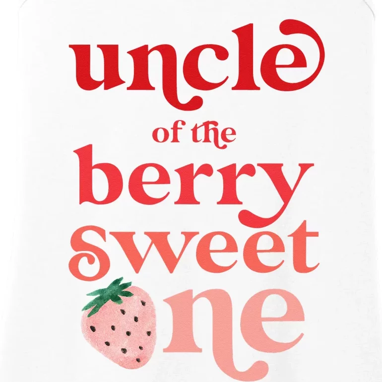 Uncle of the Berry Sweet One Strawberry First Birthday 1st Ladies Essential Tank