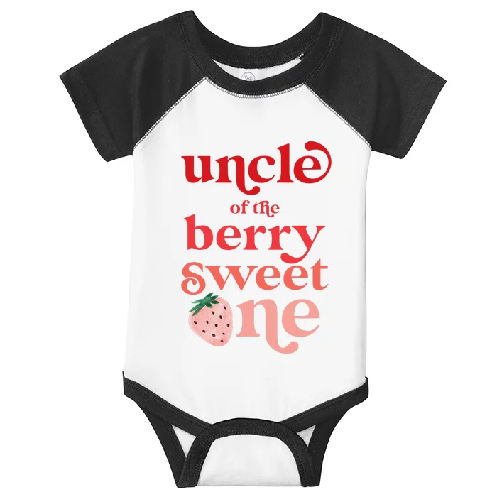 Uncle of the Berry Sweet One Strawberry First Birthday 1st Infant Baby Jersey Bodysuit