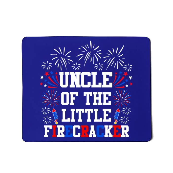 Uncle Of The Little Firecracker Funny Gift 4th Of July Birthday Gift Mousepad