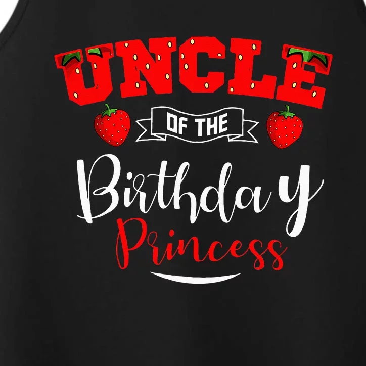 Uncle Of The Birthday Princess Strawberry Theme Bday Party Performance Tank