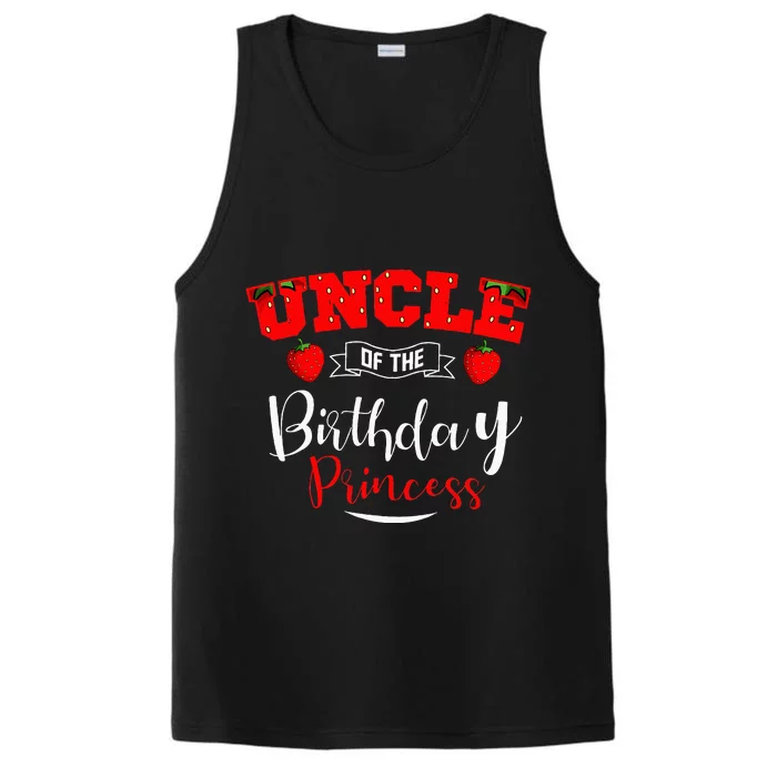 Uncle Of The Birthday Princess Strawberry Theme Bday Party Performance Tank