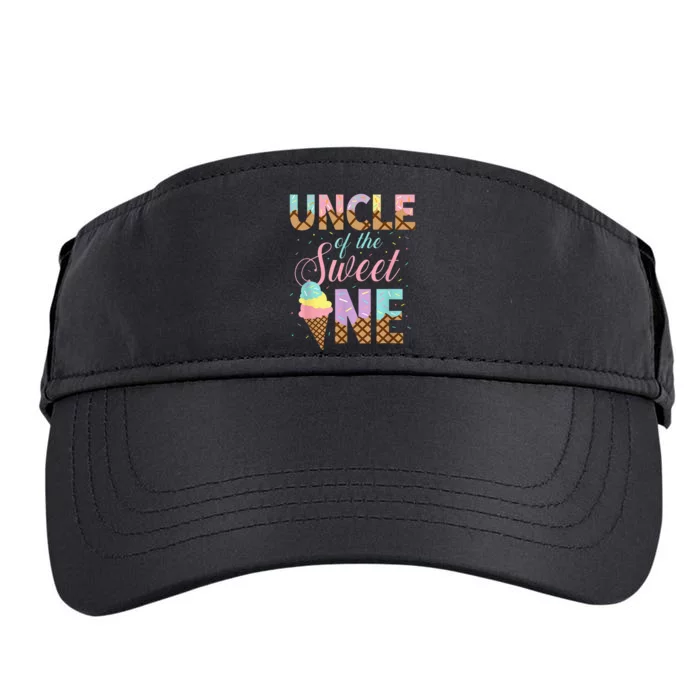 Uncle Of The Sweet One Ice Cream 1st First Birthday Family Adult Drive Performance Visor