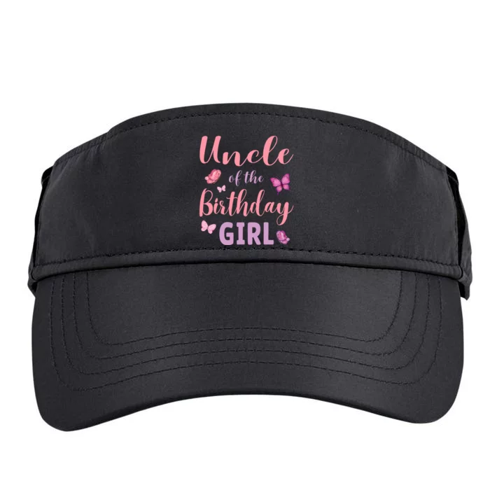 Uncle Of The Birthday Girl Butterfly Party Adult Drive Performance Visor