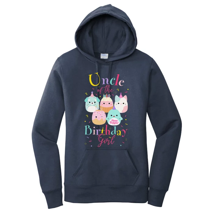 Uncle Of The Birthday Squish Squad Mallow Women's Pullover Hoodie