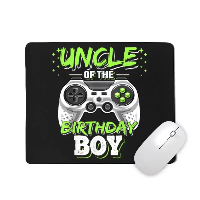 Uncle Of The Birthday Boy Matching Video Game Birthday Gift Mousepad