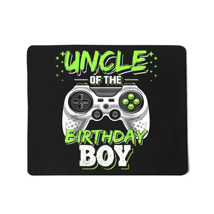 Uncle Of The Birthday Boy Matching Video Game Birthday Gift Mousepad