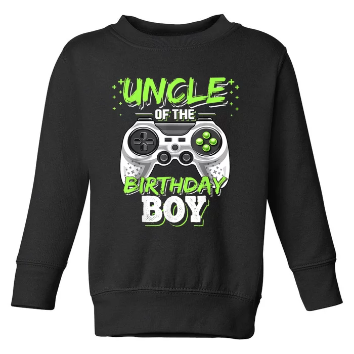 Uncle Of The Birthday Boy Matching Video Game Birthday Gift Toddler Sweatshirt