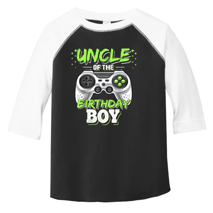 Uncle Of The Birthday Boy Matching Video Game Birthday Gift Toddler Fine Jersey T-Shirt