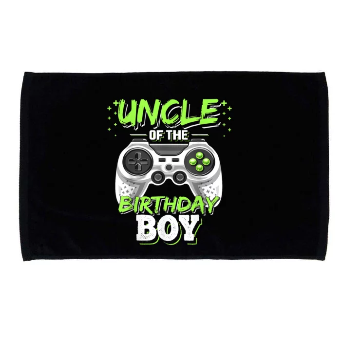 Uncle Of The Birthday Boy Matching Video Game Birthday Gift Microfiber Hand Towel