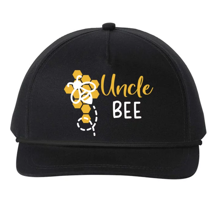 Uncle Of The Bee 1st Birthday Outfit First Bee Day Family Funny Gift Snapback Five-Panel Rope Hat