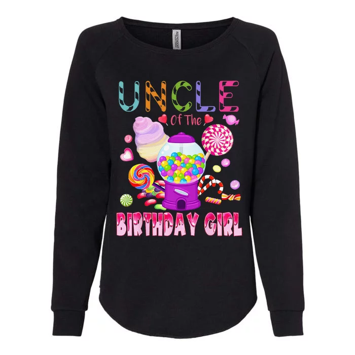 Uncle Of The Birthday Gifts Candy Land Candy Birthday Womens California Wash Sweatshirt