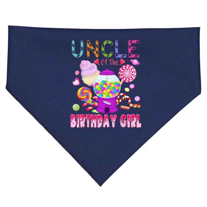 Uncle Of The Birthday Gifts Candy Land Candy Birthday USA-Made Doggie Bandana