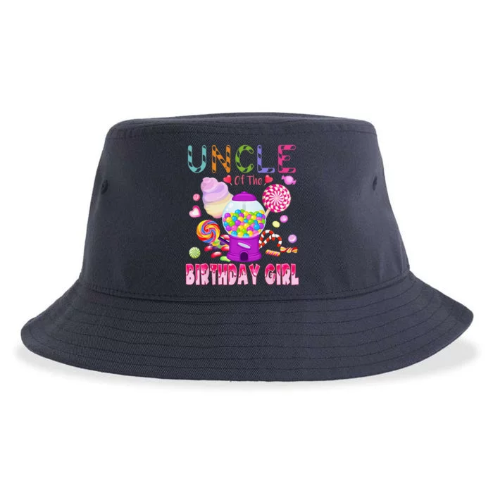 Uncle Of The Birthday Gifts Candy Land Candy Birthday Sustainable Bucket Hat