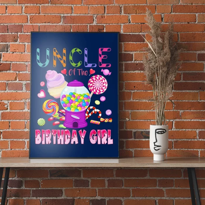 Uncle Of The Birthday Gifts Candy Land Candy Birthday Poster