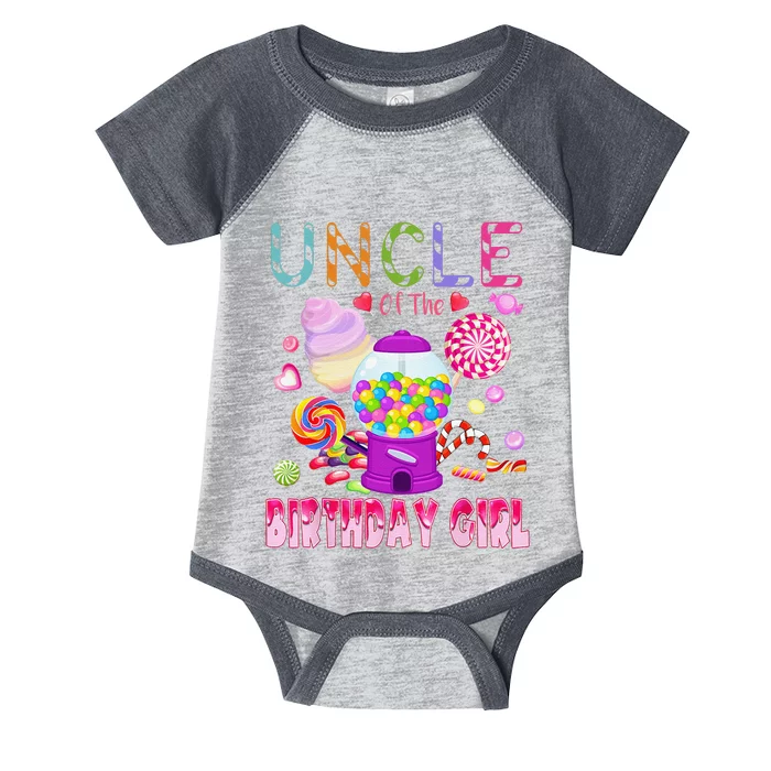 Uncle Of The Birthday Gifts Candy Land Candy Birthday Infant Baby Jersey Bodysuit