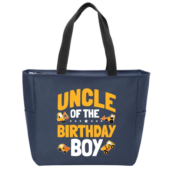 Uncle Of The Birthday Boy Construction Worker Bday Party Zip Tote Bag