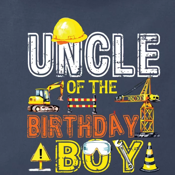 Uncle Of The Birthday Construction Worker Boy Crew Party Zip Tote Bag