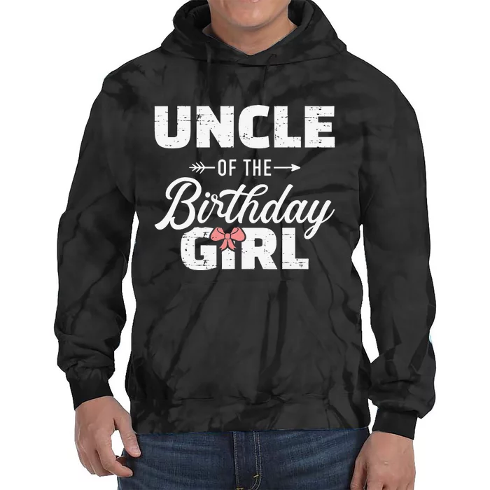 Uncle of the birthday daughter matching family Tie Dye Hoodie