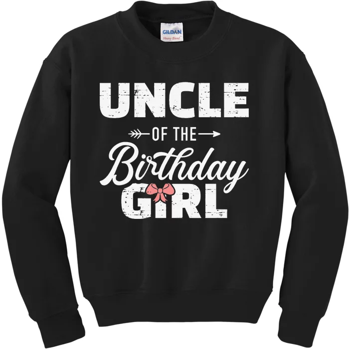 Uncle of the birthday daughter matching family Kids Sweatshirt