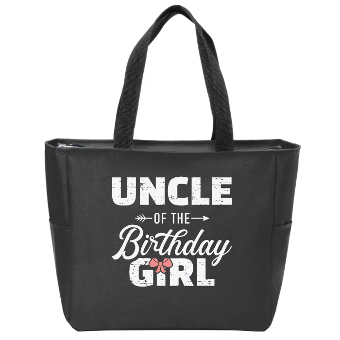 Uncle of the birthday daughter matching family Zip Tote Bag